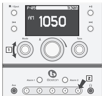 BOSTON ACOUSTICS TRIO - Selecting a Preset Station - 1