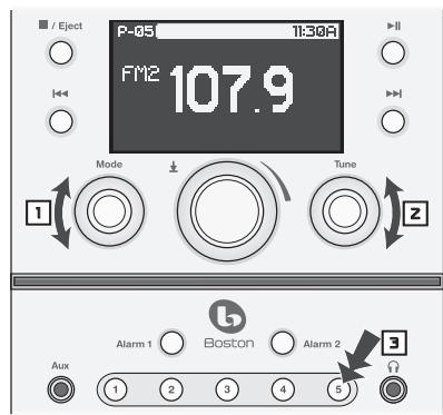 BOSTON ACOUSTICS TRIO - Configurazione di una stazione predefinita - 1