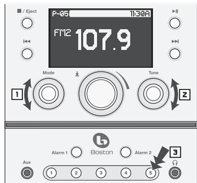 BOSTON ACOUSTICS TRIO - Setting a Station Preset - 1