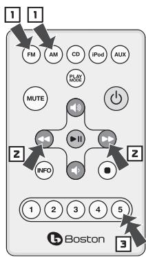 BOSTON ACOUSTICS TRIO - Configuration du préréglage d'une station - 2