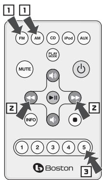BOSTON ACOUSTICS TRIO - Configurar una estación programada - 2