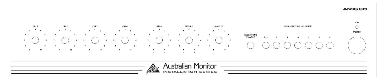 AUSTRALIAN MONITOR AMIS120 - Fonctions accessibles en face avant - 1