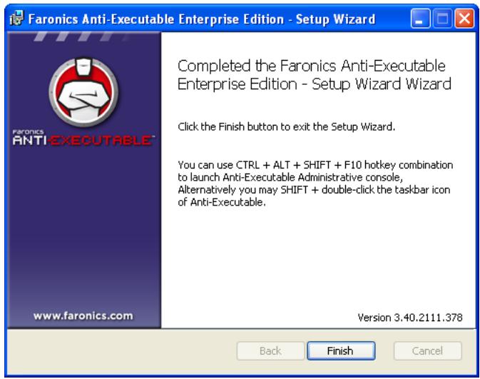 FARONICS ANTI-EXECUTABLE ENTERPRISE - Installation manuelle d’Anti-Executable sur un poste de travail - 7