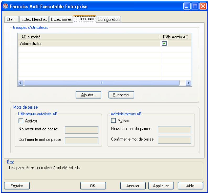 FARONICS ANTI-EXECUTABLE ENTERPRISE - Ajout d'un administrateur ou d'un utiliser autorisé Anti-Executable - 1