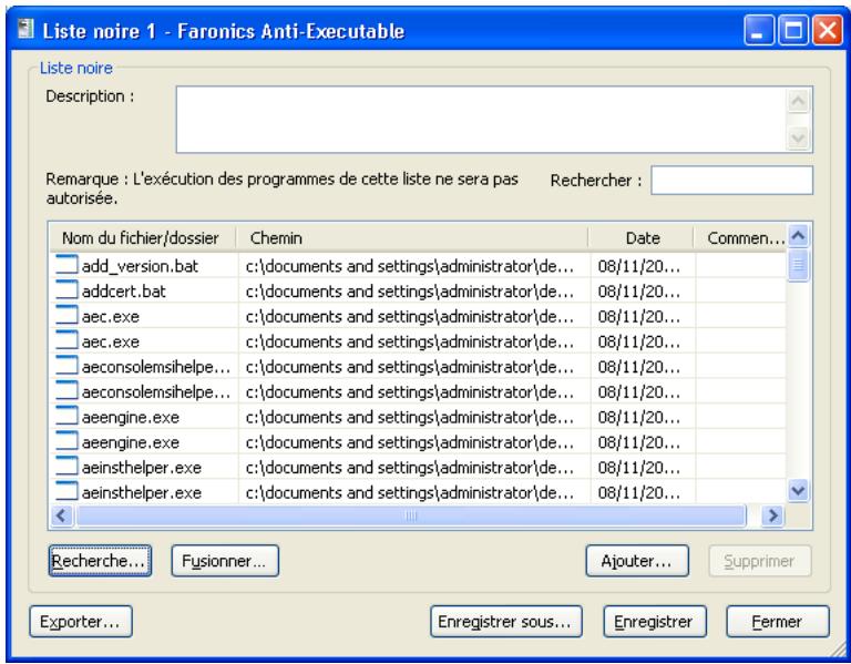 FARONICS ANTI-EXECUTABLE ENTERPRISE - Création d'une Liste noir - 5