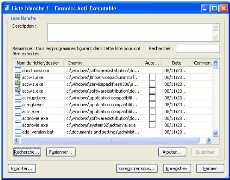 FARONICS ANTI-EXECUTABLE ENTERPRISE - Création d'une Liste blanche - 3