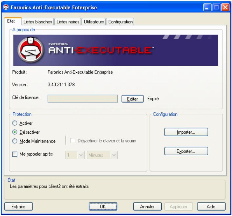 FARONICS ANTI-EXECUTABLE ENTERPRISE - Extraction de paramètres depuis Faronics Core Console - 1