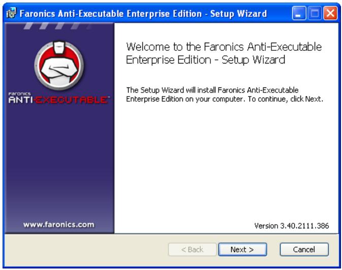 FARONICS ANTI-EXECUTABLE ENTERPRISE - Installation manuelle d’Anti-Executable sur un poste de travail - 1