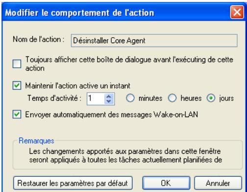 FARONICS CORE - Configurer le comportement de l'action - 3