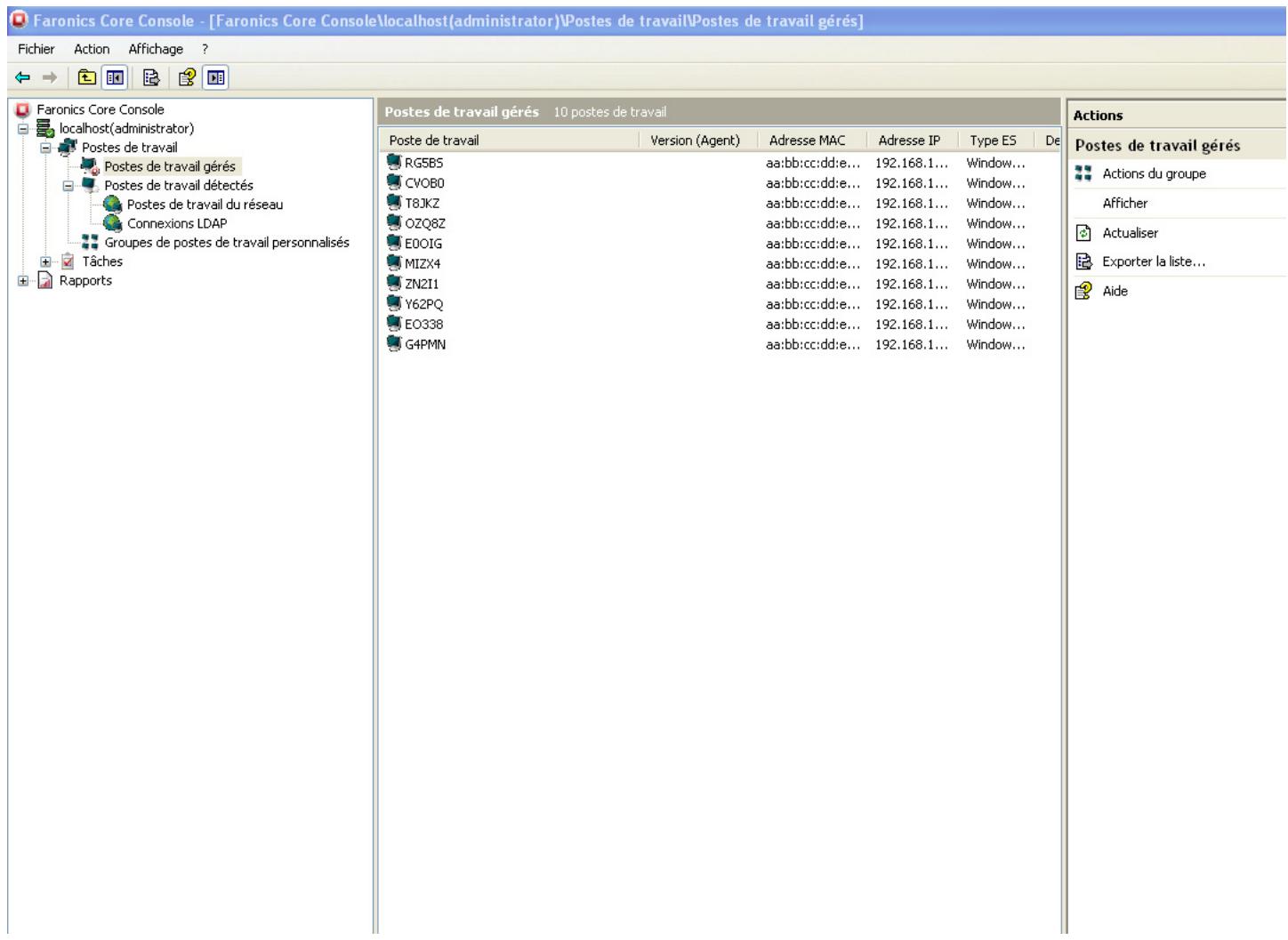 FARONICS CORE - Déploiement de Core Agent depuis la console - 2