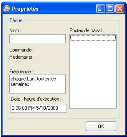 FARONICS DEEP FREEZE ENTERPRISE - Proprietes des taches planifiees - 1