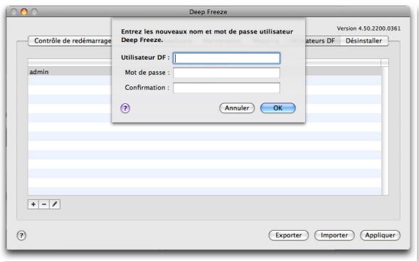 FARONICS DEEP FREEZE MAC - Création du premier utilisateur - 2