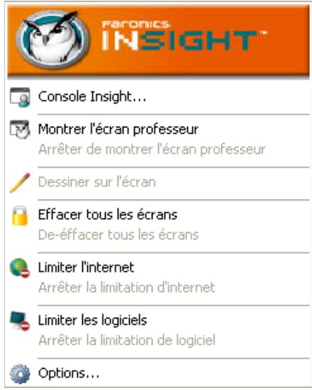 FARONICS INSIGHT - Menu de barre de tâches Insight - 1