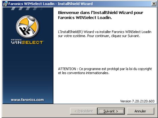 FARONICS WINSELECT ENTERPRISE - Installation du loadin WINSelect - 1