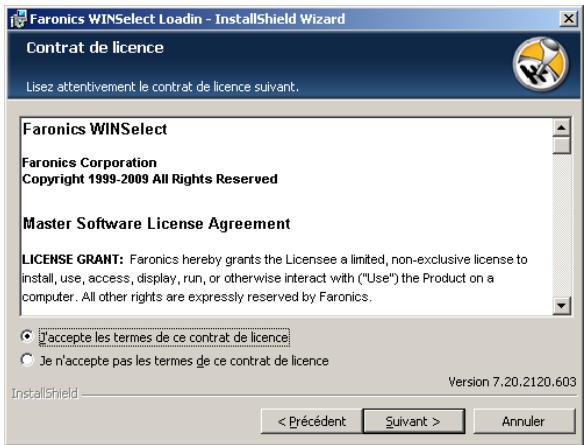 FARONICS WINSELECT ENTERPRISE - Lisez et acceptez l'accord de licence. - 1