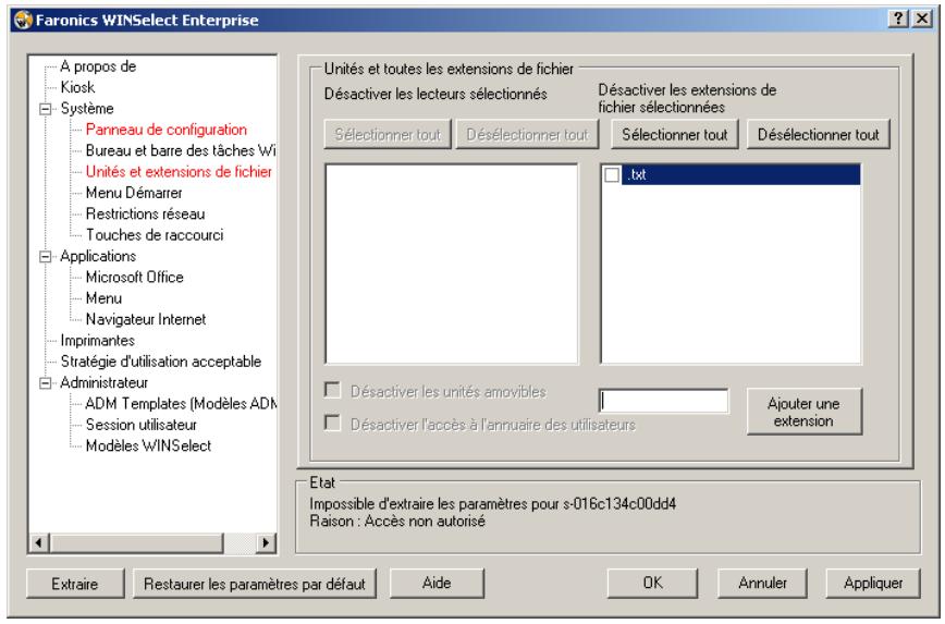 FARONICS WINSELECT ENTERPRISE - Lecteurs et extensions de fichiers - 1