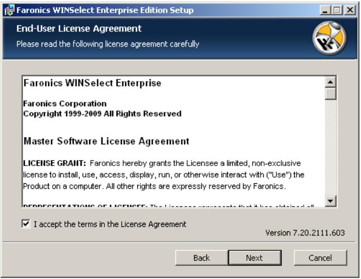 FARONICS WINSELECT ENTERPRISE - Installation manuelle de WINSelect sur un poste de travail - 2