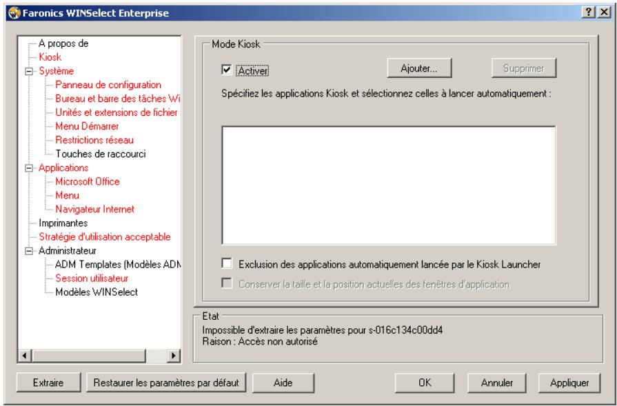 FARONICS WINSELECT ENTERPRISE - Utilisation du mode Kiosk WINSelect - 1