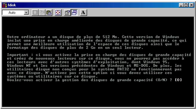 FREECOM FHD-3 - Créer une partition sur le FHD-3, sous windows 98 se / me - 1