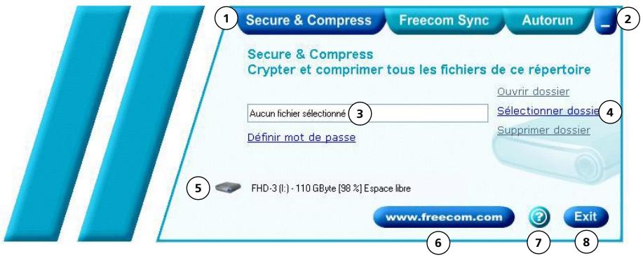 FREECOM FHD-3 - Chapitre 5 : interface d'utilisation du logiciel freecom personal media suite - 1
