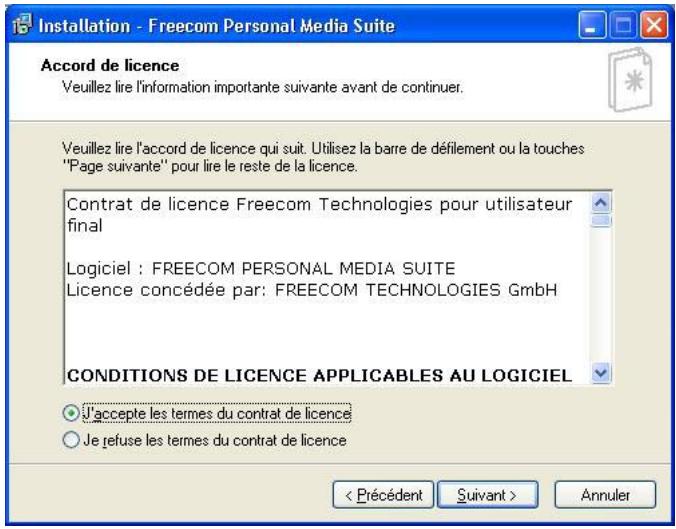 FREECOM FHD-3 - Installation du logiciel freecom personal media suite - 3
