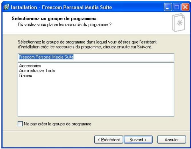 FREECOM FHD-3 - Installation du logiciel freecom personal media suite - 4