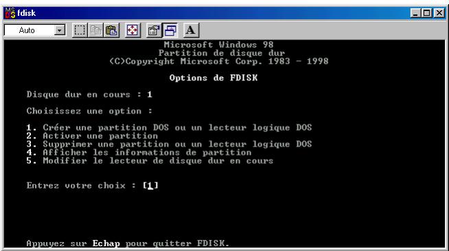 FREECOM FHD-3 - Créer une partition sur le FHD-3, sous windows 98 se / me - 2