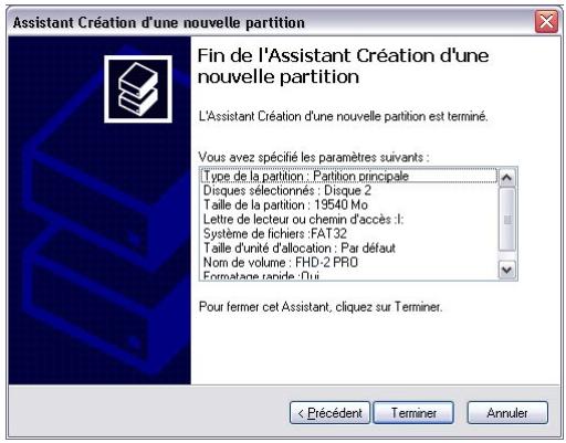FREECOM FHD-3 - Créer une partition sur le FHD-3, sous windows XP / 2000 - 7