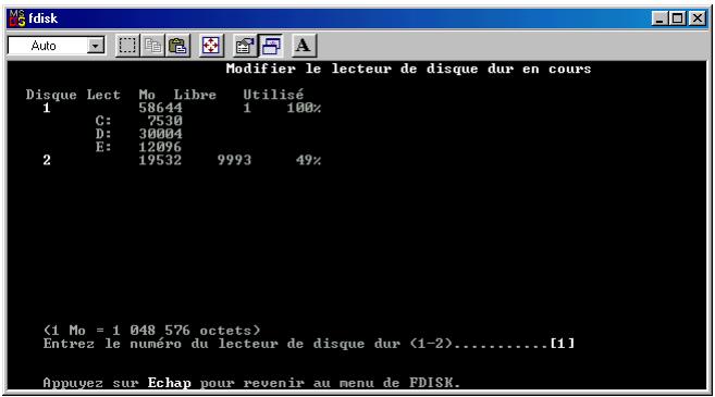 FREECOM FHD-3 - Créer une partition sur le FHD-3, sous windows 98 se / me - 3
