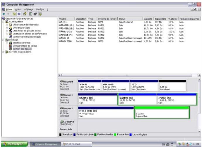 FREECOM MEDIAPLAYER 3 - Créer deux partitions ou plus sur le MediaPlayer-3, sous Windows XP et Windows 2000 - 4