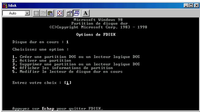 FREECOM MEDIAPLAYER 3 - Créer une partition sur le MediaPlayer-3, sous Windows 98 SE / ME - 2