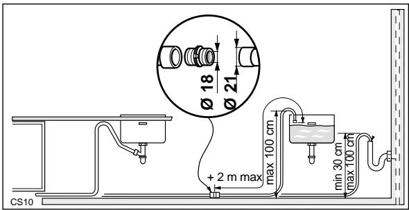 REX E60LS-E - Évacuation d'eau - 1