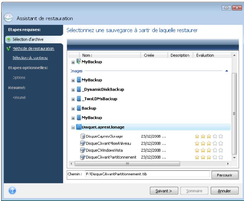ACRONIS TRUE IMAGE HOME 2009 - Utiliser des sauvegardes sur divers emplacements - 6
