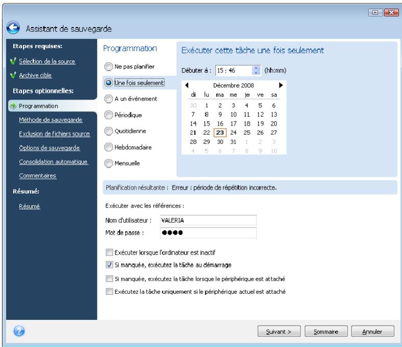 ACRONIS TRUE IMAGE HOME 2009 - Planification - 1