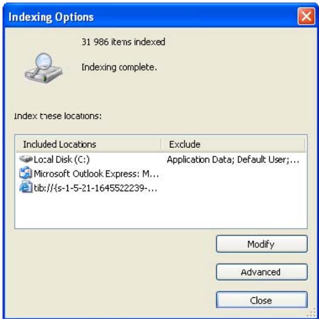 ACRONIS TRUE IMAGE HOME 2009 - Intégration de google desktop et windows search - 9