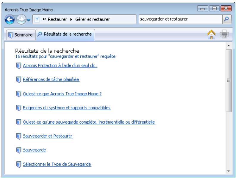 ACRONIS TRUE IMAGE HOME 2009 - Recherche - 3