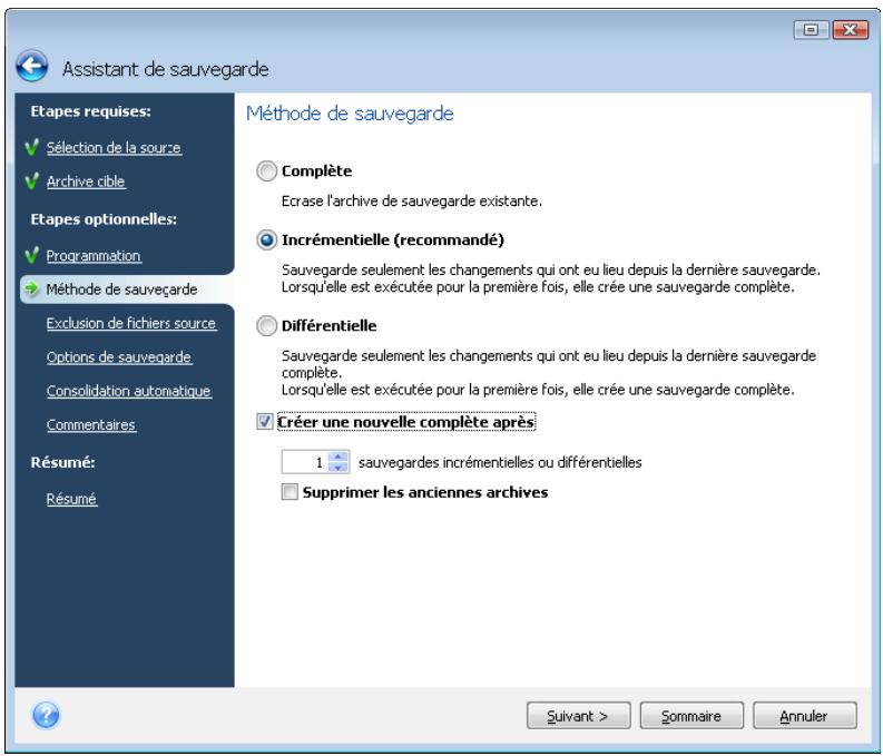 ACRONIS TRUE IMAGE HOME 2009 - Méthode de sauvegarde - 2