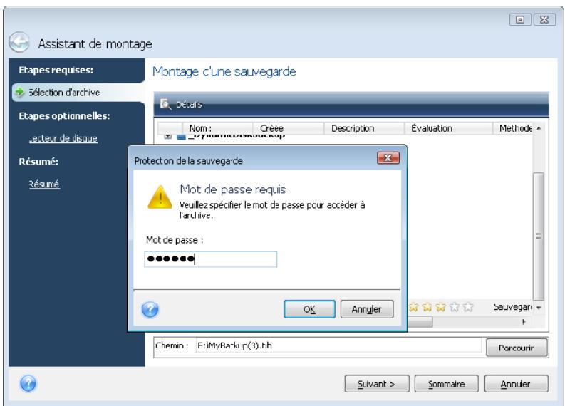 ACRONIS TRUE IMAGE HOME 2009 - Monter une image - 3