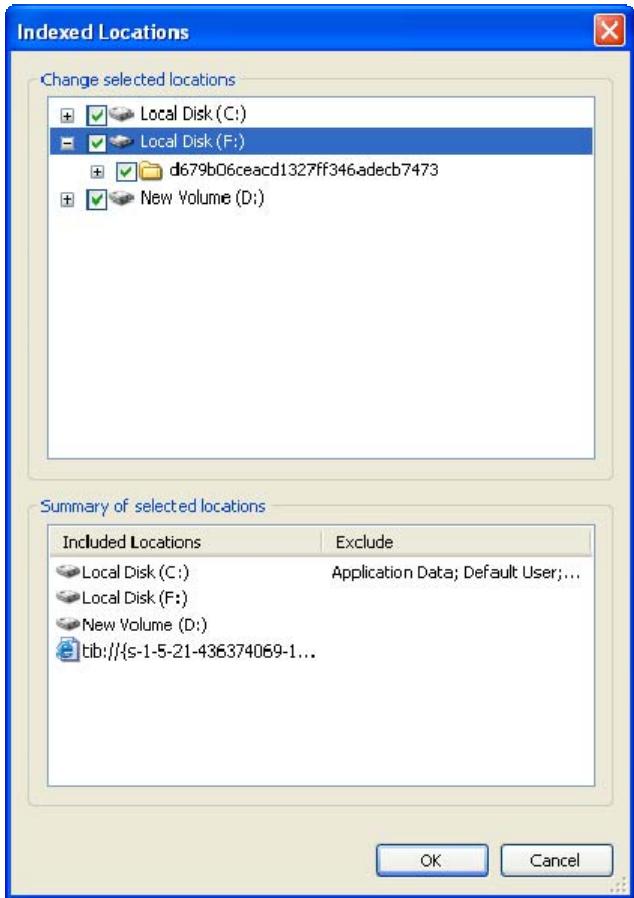 ACRONIS TRUE IMAGE HOME 2009 - Intégration de google desktop et windows search - 11
