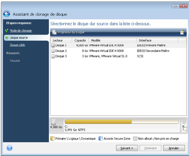 ACRONIS TRUE IMAGE HOME 2009 - Sélection du disque source - 1
