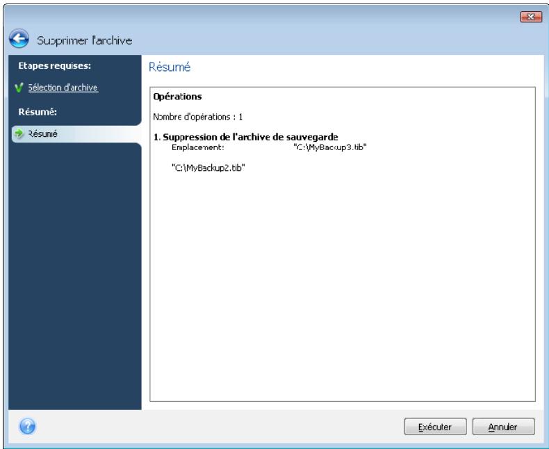 ACRONIS TRUE IMAGE HOME 2009 - Suppression des archives de sauvegarde - 1