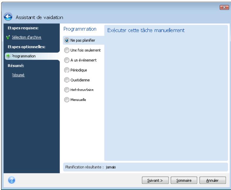 ACRONIS TRUE IMAGE HOME 2009 - Validation des archives de sauvegarde - 2