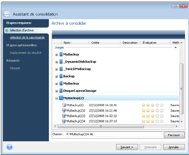 ACRONIS TRUE IMAGE HOME 2009 - Consolidation de sauvegardes - 3