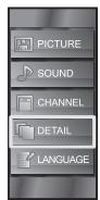 SYLVANIA LC195SSX - Use [Cursor / ] to select "DETAIL", then press [ENTER]. - 5
