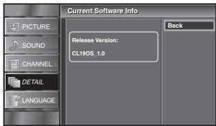 SYLVANIA LC225SSX - Confirm the version of the software currently used. - 2