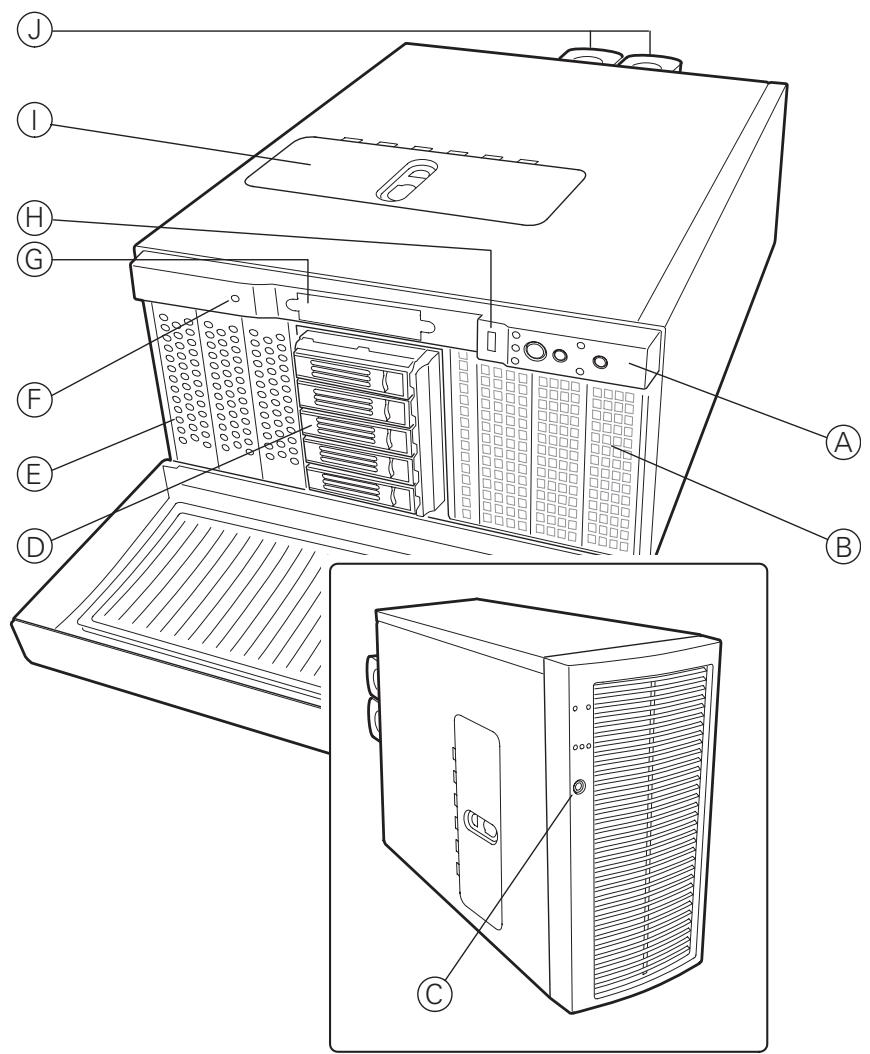 MAXDATA P5200 CASE - Vue avant du chassis - 1