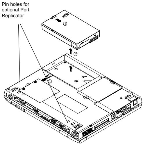 MAXDATA 700T - Removing/Inserting The Battery Pack - 1