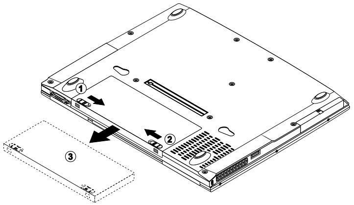 MAXDATA PRO 2000C - Pour retirer une batterie : - 1