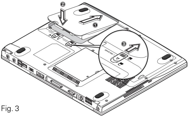 MAXDATA PRO 7000X - INSERTING THE BATTERY - 1