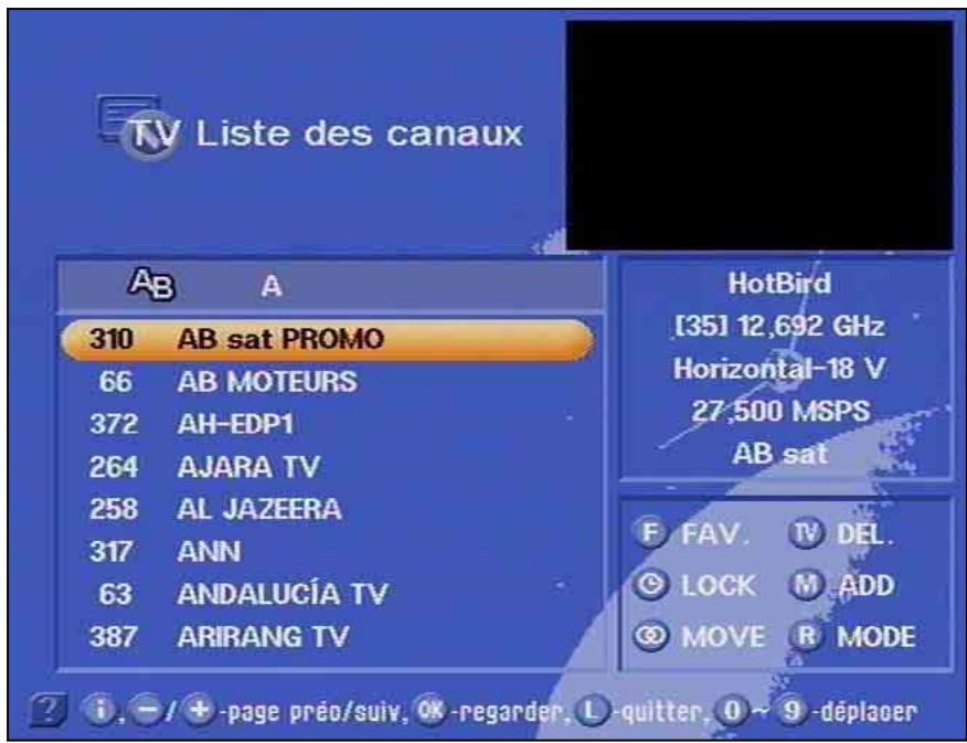 KATHREIN UFD 540 - Recherche alphétique de chaînes - 2